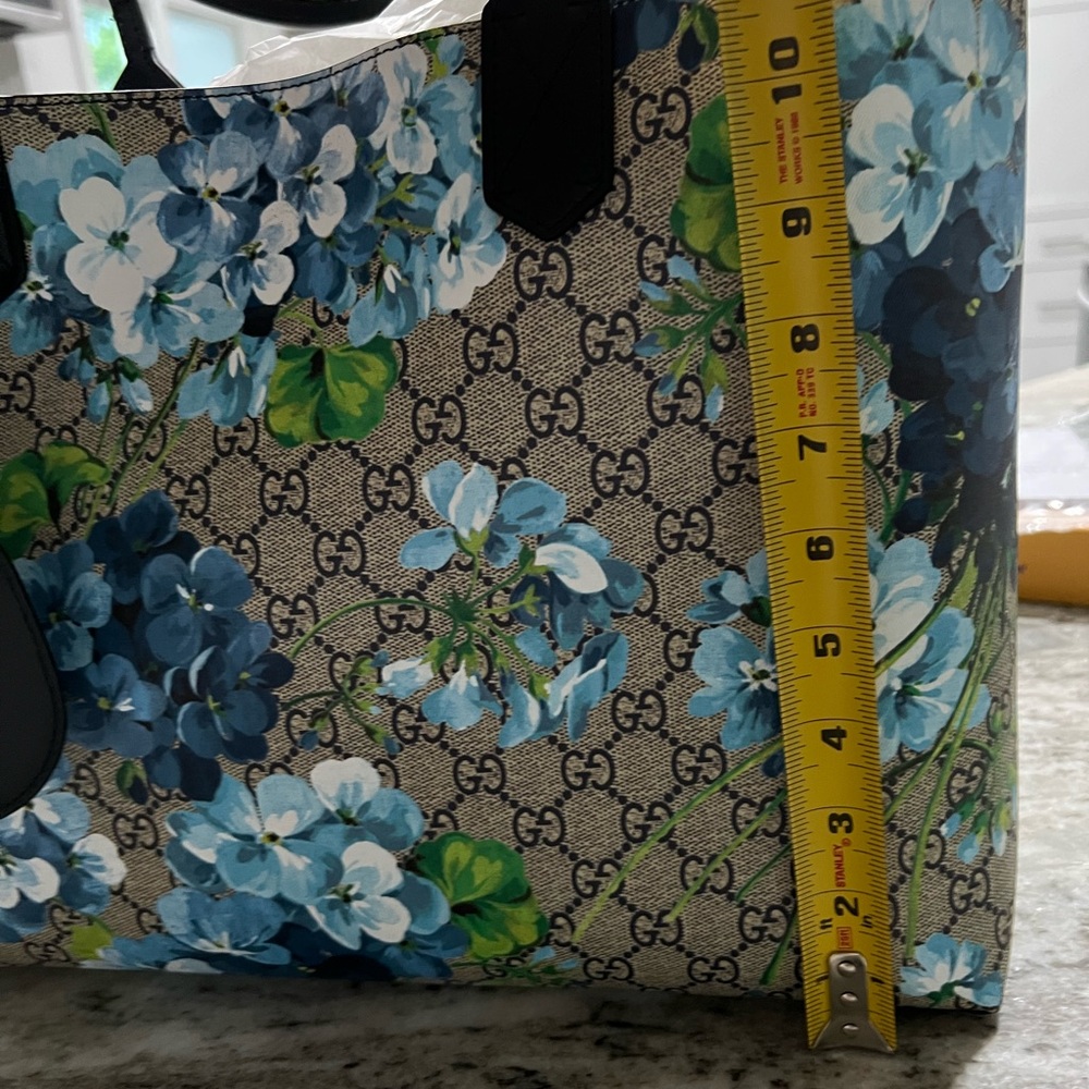 Trade- New Gucci Floral Tote Bag - Blue and Green for trade - Picture 6 of 8